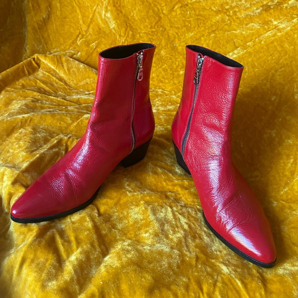 Modern Vice handmade leather boots Santa Monica Red ⚡️⚡️⚡️ NEW FREE SHIP